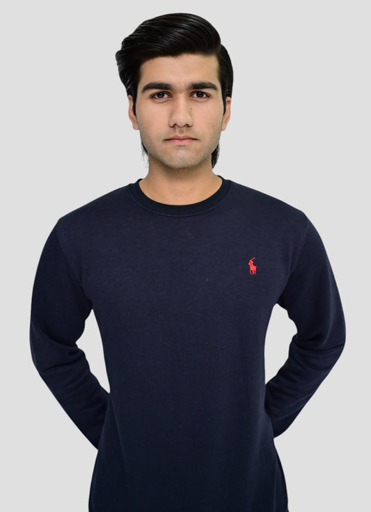 R-L-P Cotton Fleece SweatShirt Navy