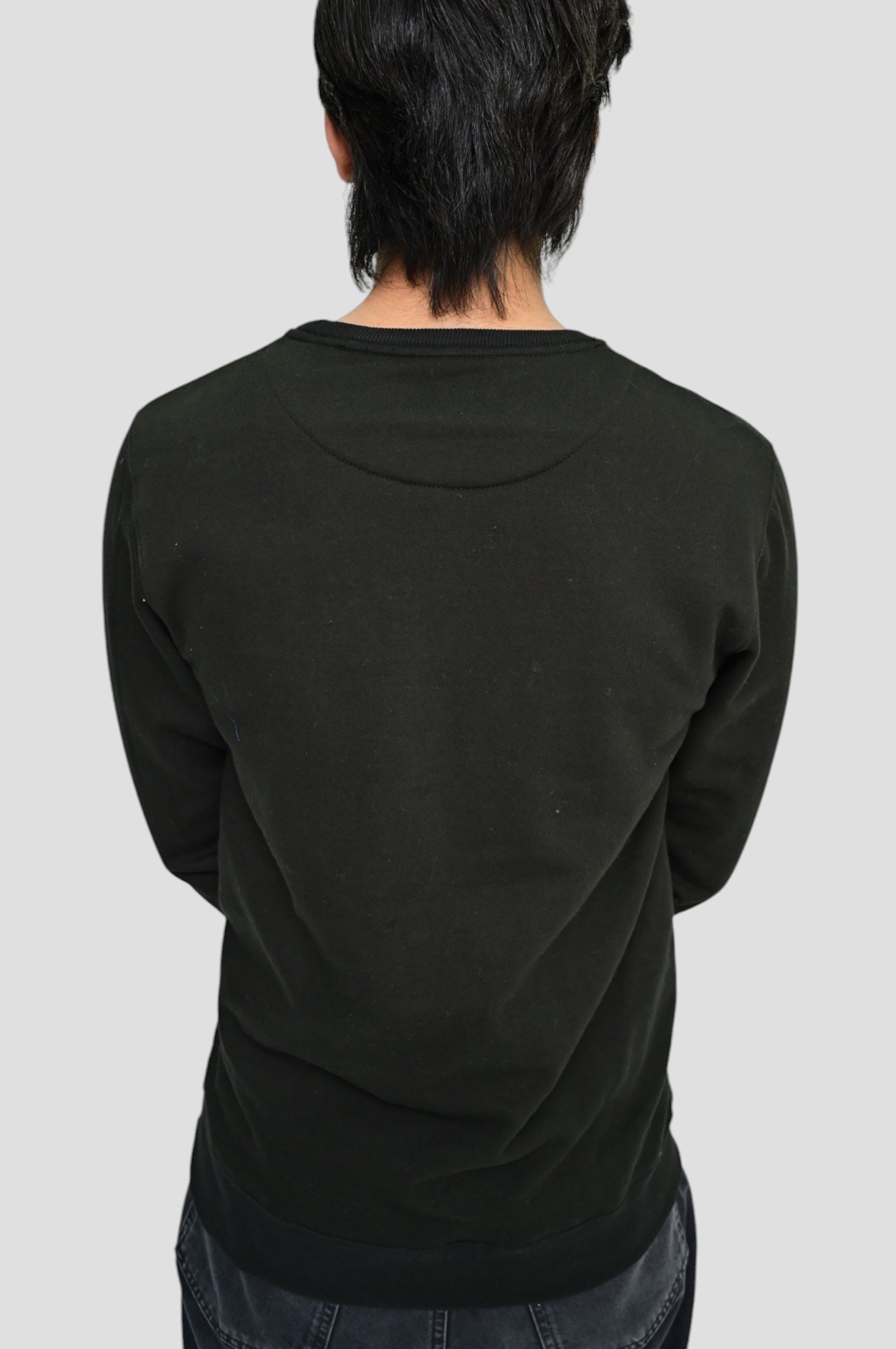 A-D Cotton Fleece SweatShirt Black