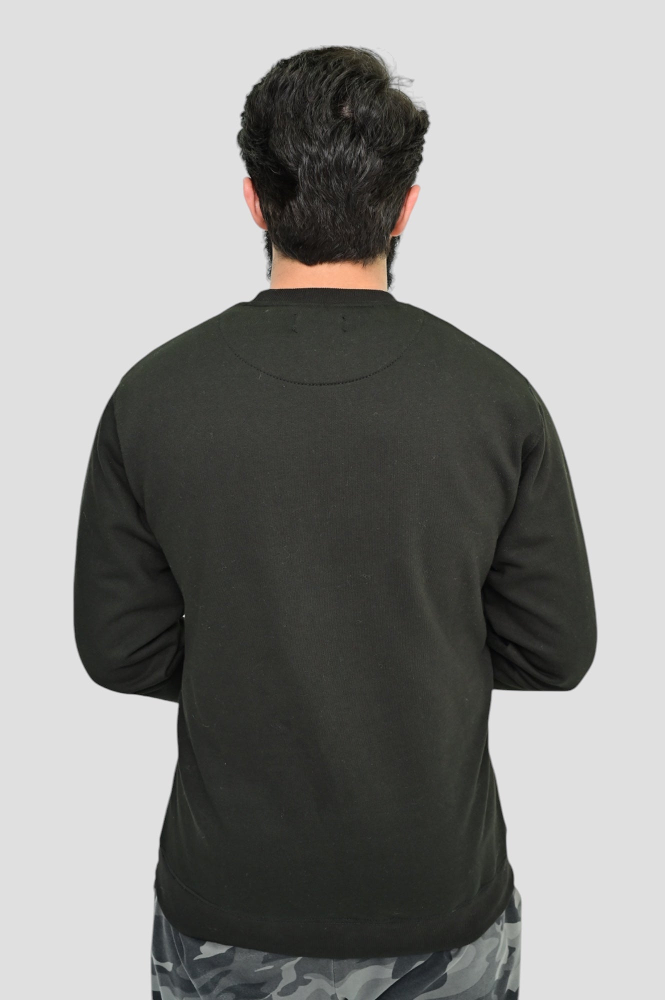 R-L-P Cotton Fleece SweatShirt Black